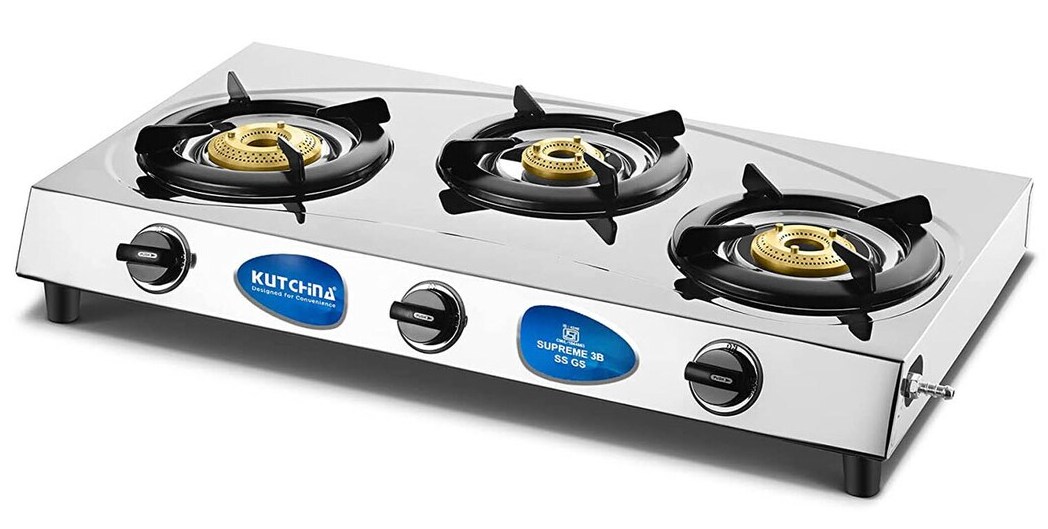 Supreme 3B SS Gas Stove with Jumbo Br.